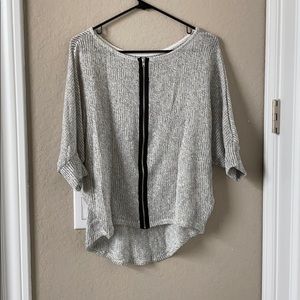 Grey sweater with zipper!